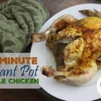 This 30 minute whole chicken can be made just by using an instant pot! This instant pot chicken makes cooking a whole chicken so much easier in the kitchen.