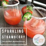 This spicy and sweet strawberry jalapeno margarita is a hit at a summer BBQ or just relaxing at home with a cold and clean drink. | Thyme + JOY