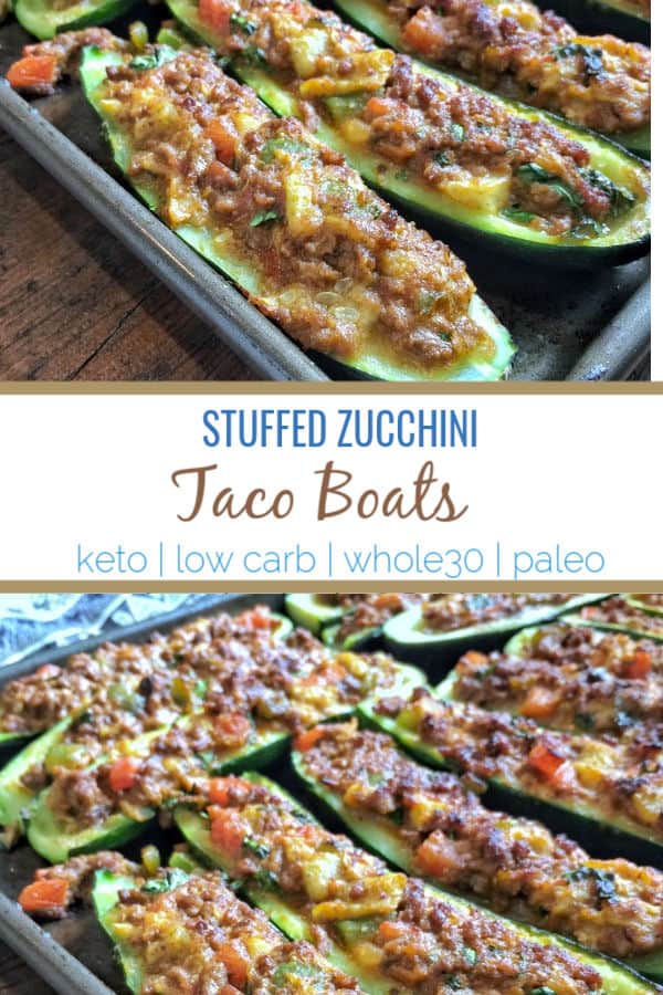 stuffed zucchini taco boats