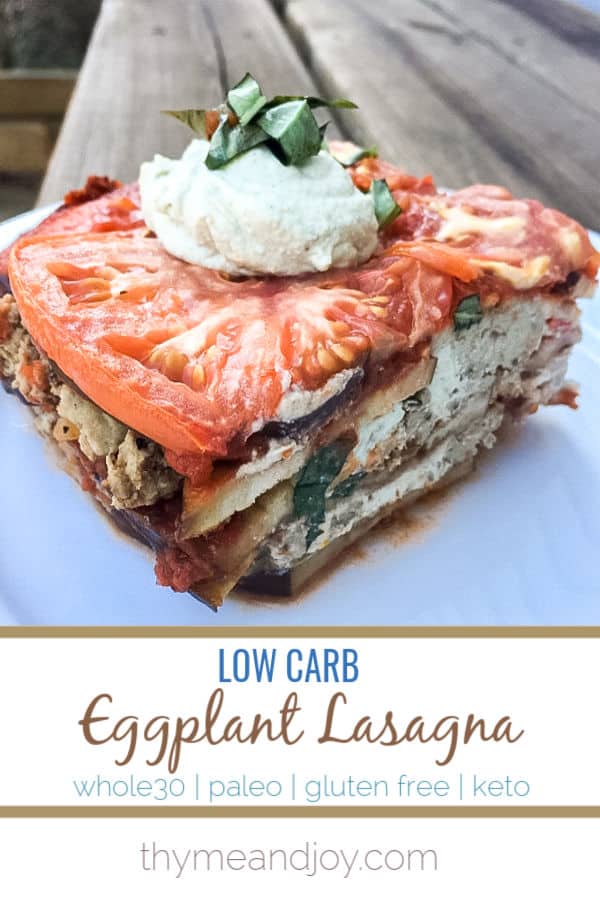 low carb eggplant lasagna