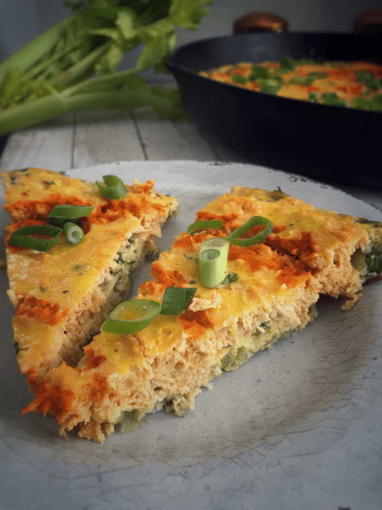 This buffalo chicken frittata can be eaten for every meal of the day! #whole30 #paleo #keto #glutenfree