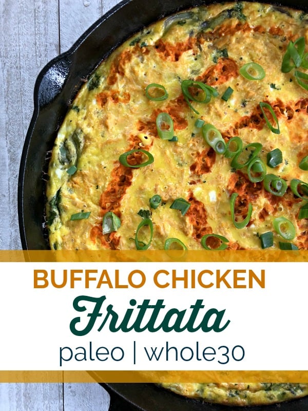 This buffalo chicken frittata can be eaten for every meal of the day! #whole30 #paleo #keto #glutenfree