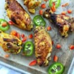 These curry chicken wings use the Instant Pot or slow cooker to make a quick and healthy meal. #whole30 #keto #paleo