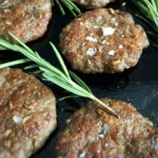 This easy 5 ingredient breakfast sausage recipe comes together fast with the help of a special seasoning blend.  #keto #paleo #whole30
