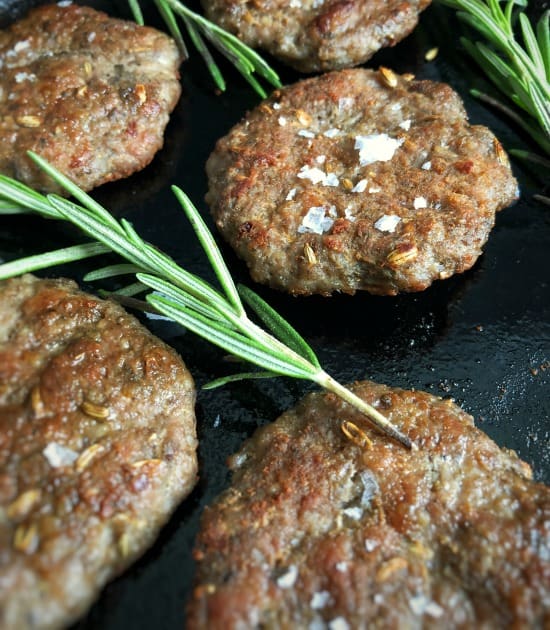 This easy 5 ingredient breakfast sausage recipe comes together fast with the help of a special seasoning blend.  #keto #paleo #whole30