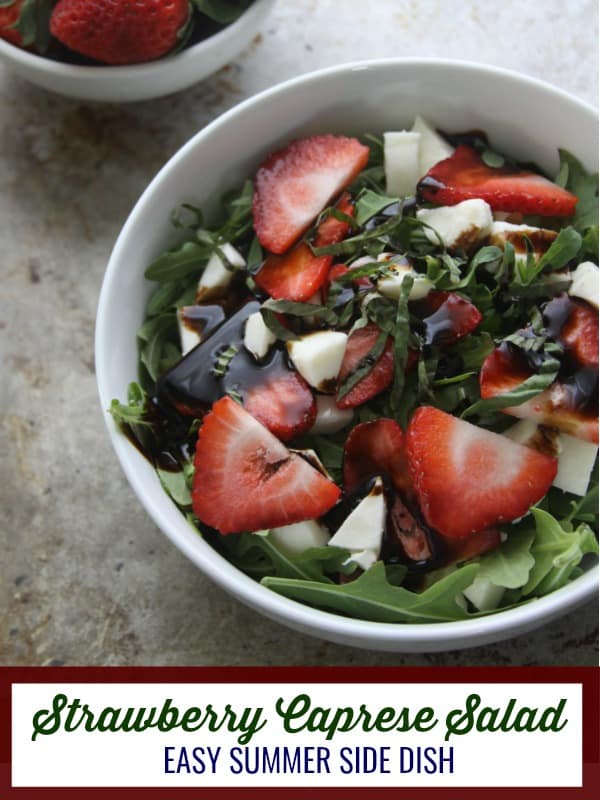 Strawberry Caprese Salad Recipe | Thyme and JOY