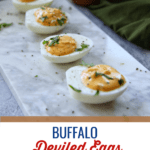 These buffalo deviled eggs are perfect for parties or to have as a healthy snack.  #paleo #keto #whole30 #glutenfree