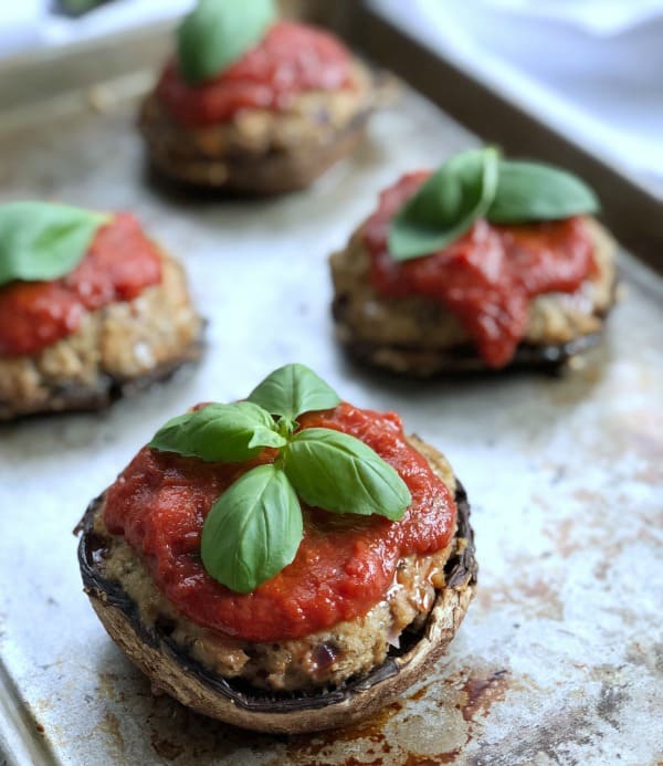 These Italian Stuffed Mushrooms are a flavorful full meal that is healthy and friendly with keto, paleo and whole30 lifestyles.  #keto #whole30 #paleo