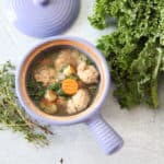 This Italian wedding soup is warming, comforting and full of clean ingredients.  #paleo #whole30 #soup