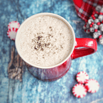 This peppermint hot chocolate is the perfect way to warm up during the holidays.  This recipe uses clean ingredients like cocoa powder, peppermint and collagen.