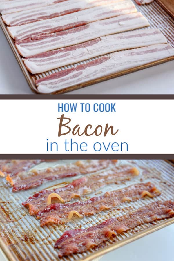 Learn how to cook bacon in the oven which is a total kitchen game changer. Using just a rimmed baking sheet and bacon, you'll be able to batch cook bacon so you can eat it, store it or use it for all of your low carb meals. 