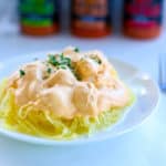 This dairy free buffalo Alfredo sauce is the perfect way to get a creamy sauce that is vegan and void of dairy thanks to its base of cashews.  This recipe can be used as part of a low carb, paleo, whole30 or dairy free way of eating. 