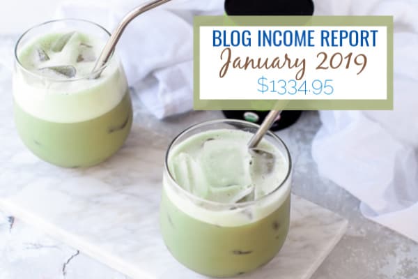 Matcha Tea with blog income report numbers
