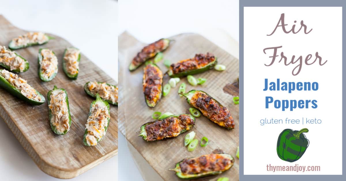 Air Fryer Jalapeno Poppers | low carb, keto