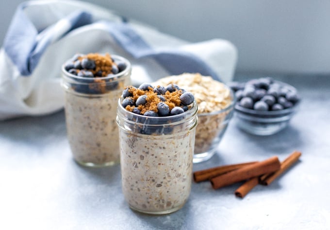 Blueberry Overnight Oats (Lactation Promoting for Breastfeeding Moms)