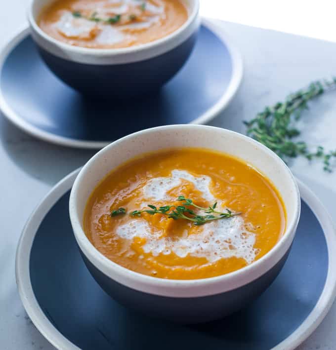 vegan carrot ginger soup