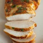 sliced chicken breast cooked