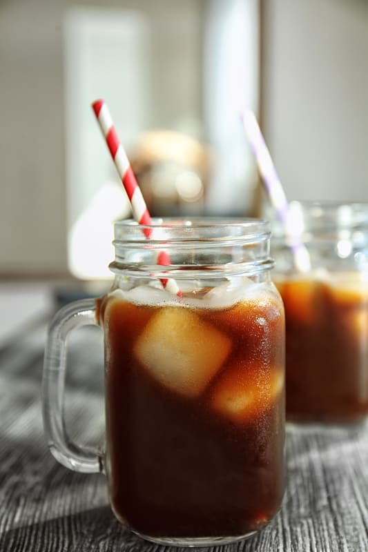 sous vide cold brew coffee in a jar