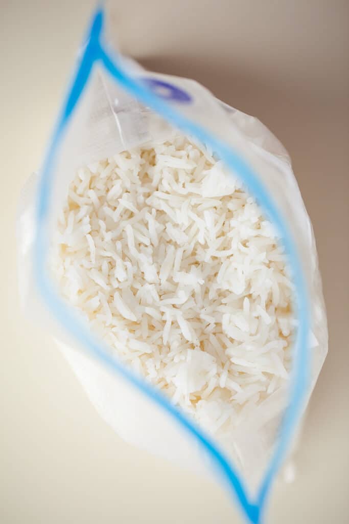 rice in sous vide safe bag