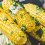 corn on the cob with herbs and butter