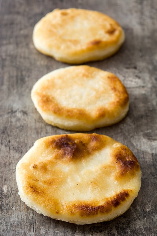 cooked arepas