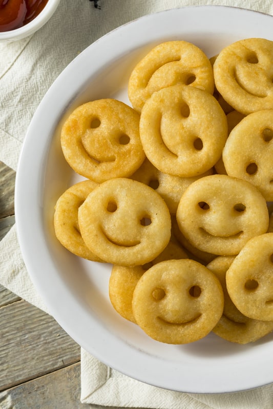 cooked smiley fries