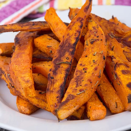 sweet potato wedges on a plate