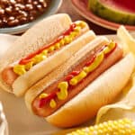 hot dogs in a bun