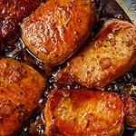 seasoned cooked pork chops