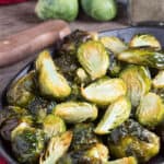 cooked brussels sprouts on a plate