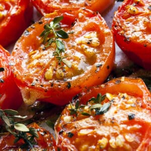 roasted cherry tomatoes with herbs