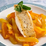 chilean sea bass with peppers