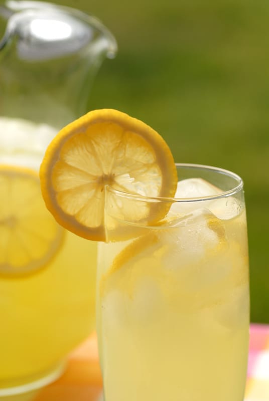 lemonade with a pitcher