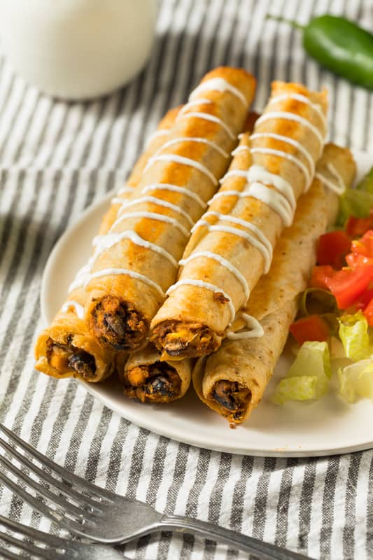 flautas cooked in the air fryer