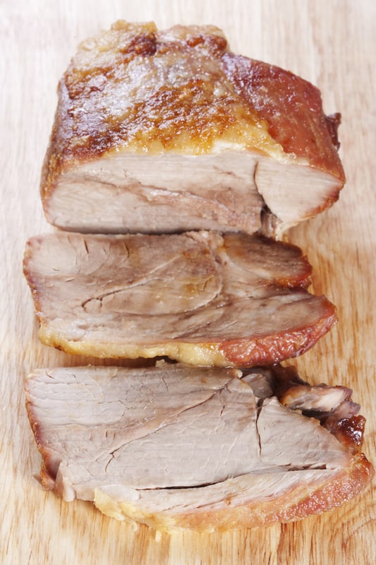 sliced pork loin roast reverse seared