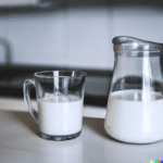 milk pitcher with milk cup