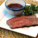 london broil sliced on a plate
