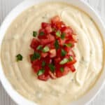 white queso dip in a bowl